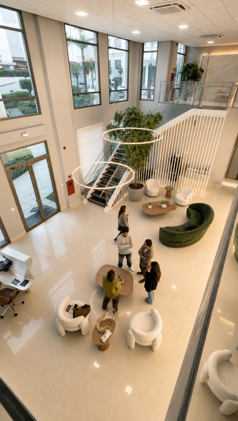 Hall principal da clínica